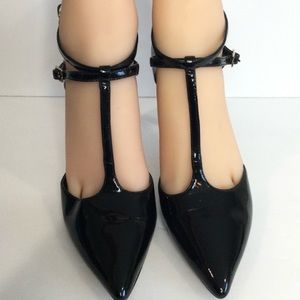 Nine West Black Strappy Pointed Toe